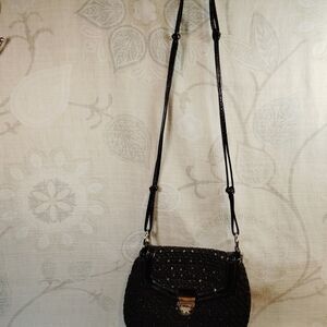 The Sak Black Crossbody Bag with Silver Accents